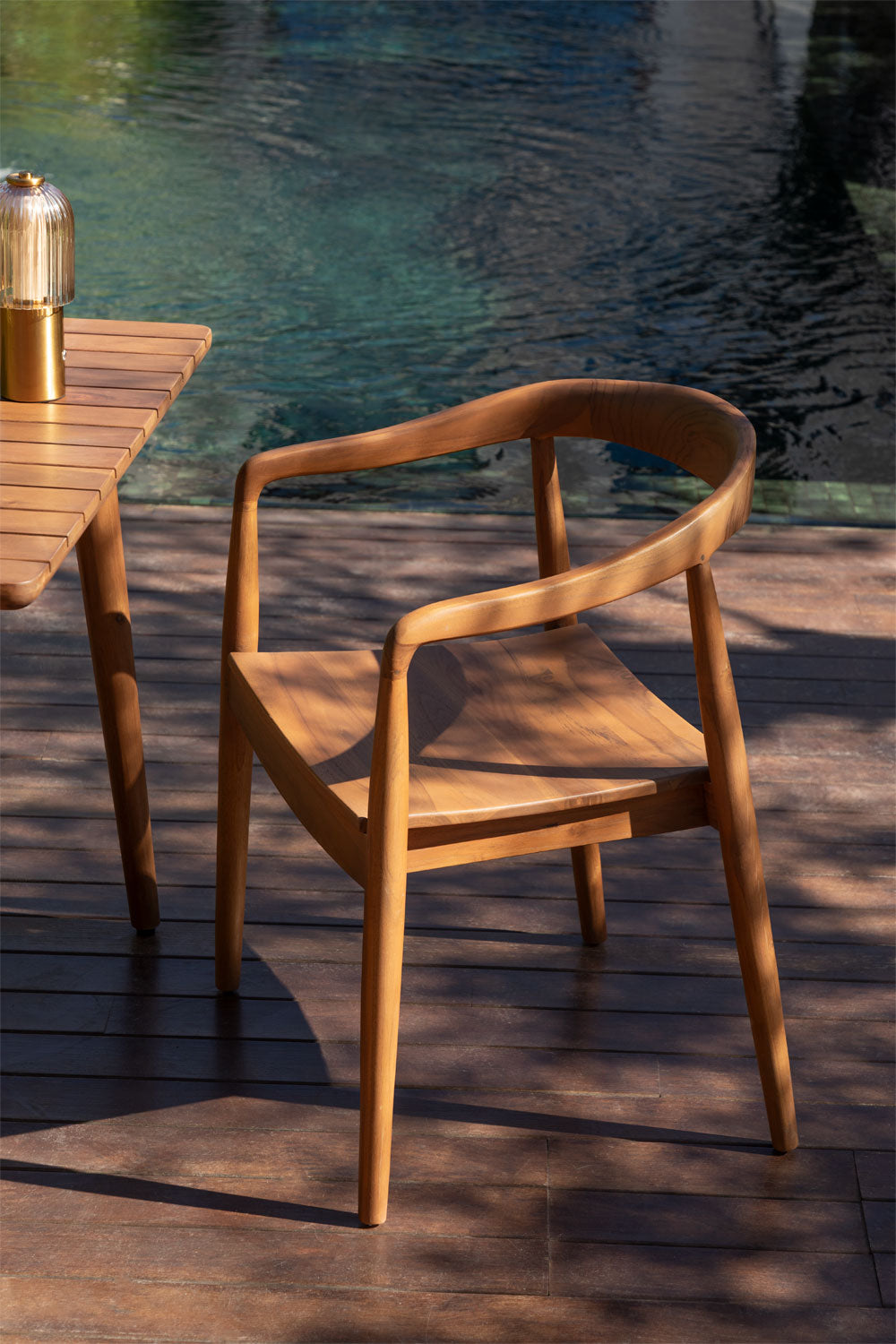 Outdoor chair TIKARO, dark teak