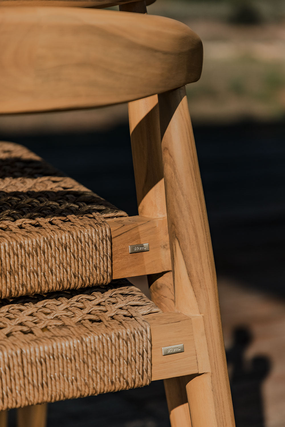 VALDO outdoor chair, natural wood
