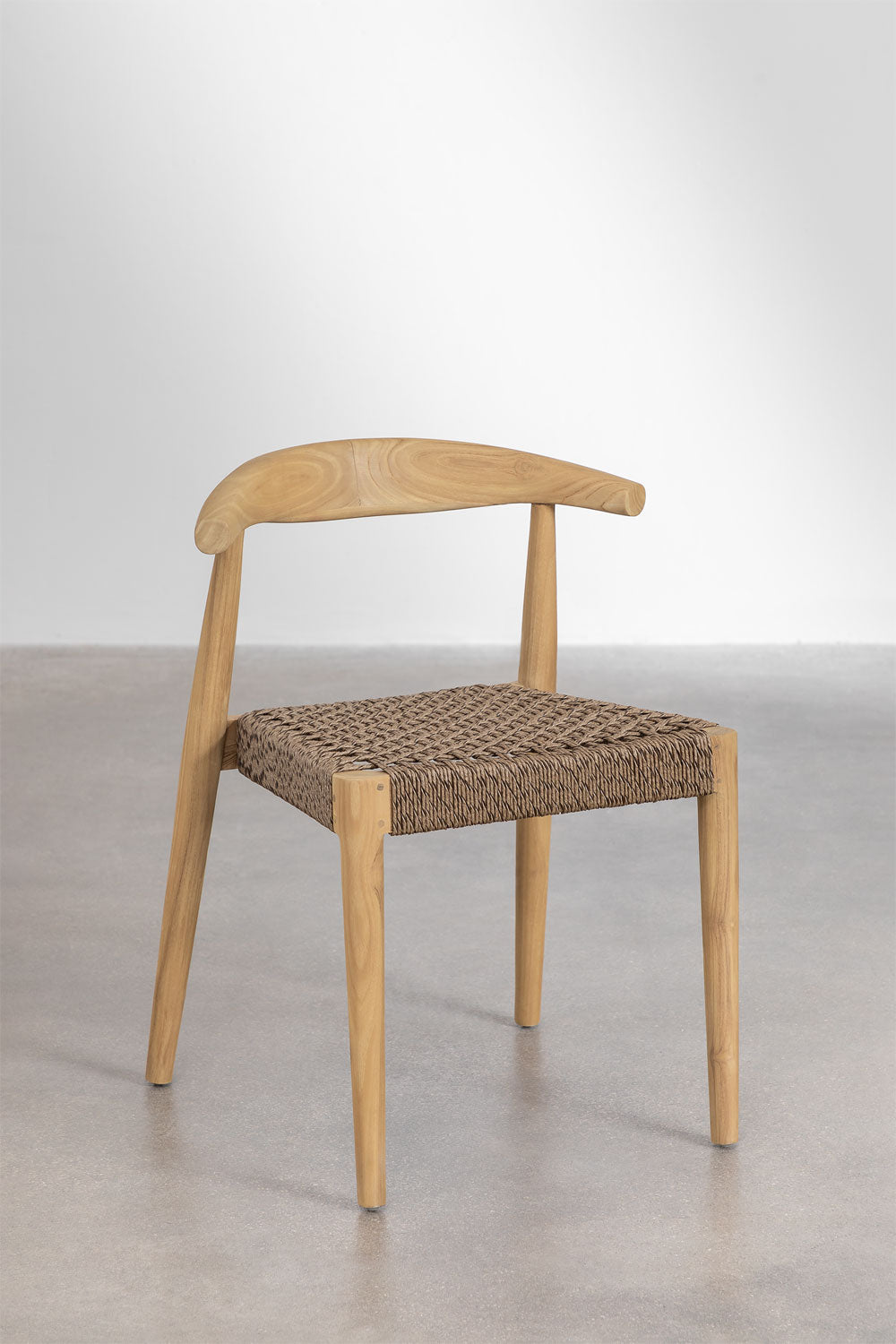 VALDO outdoor chair, natural wood