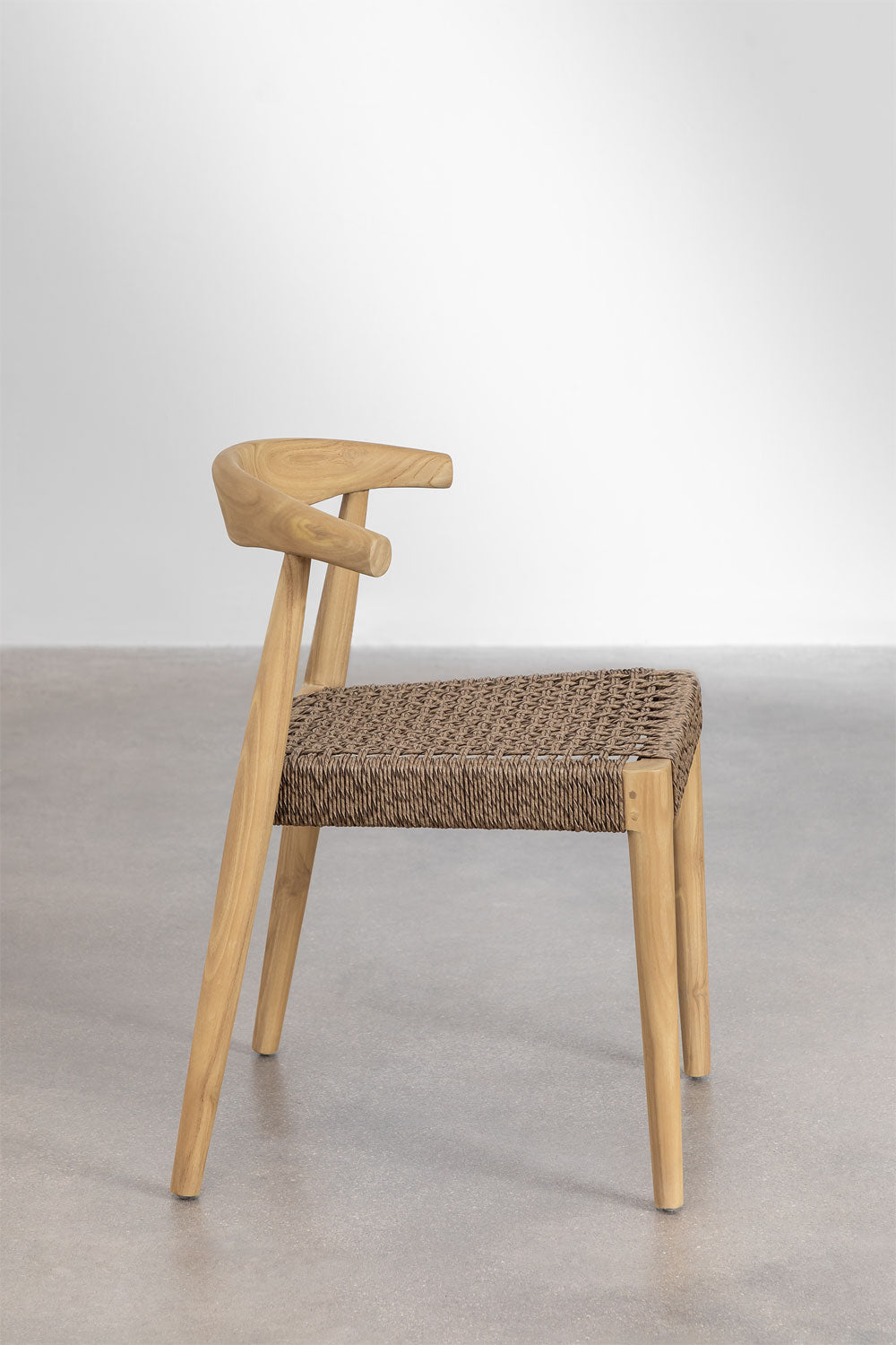 VALDO outdoor chair, natural wood