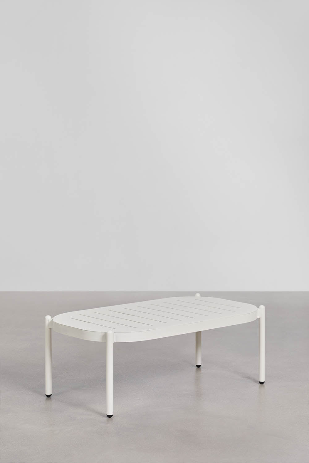 RATTAN outdoor set, armchairs and table, white