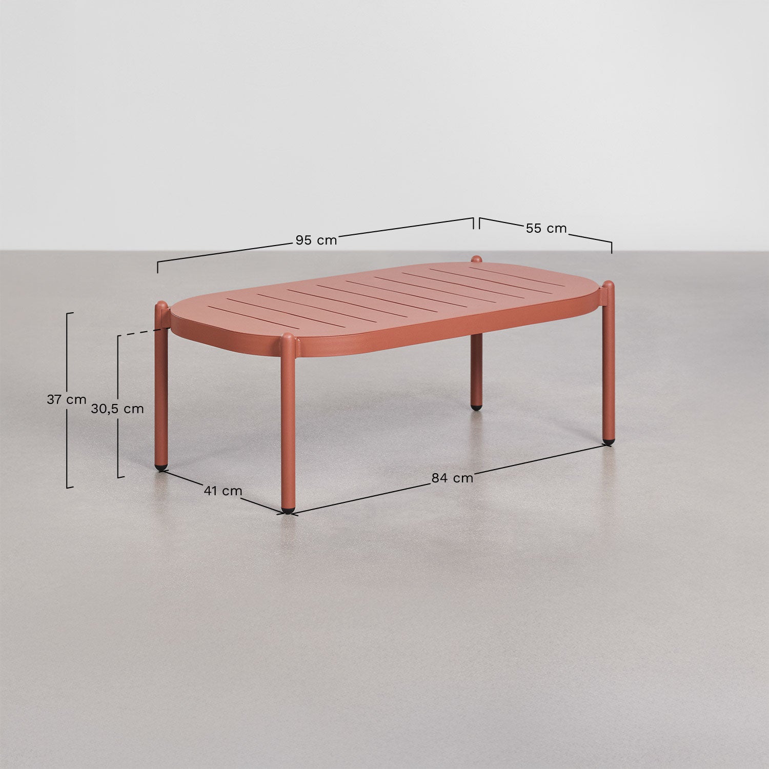 Lauko komplektas RATANO, sofa ir staliukas, terakota