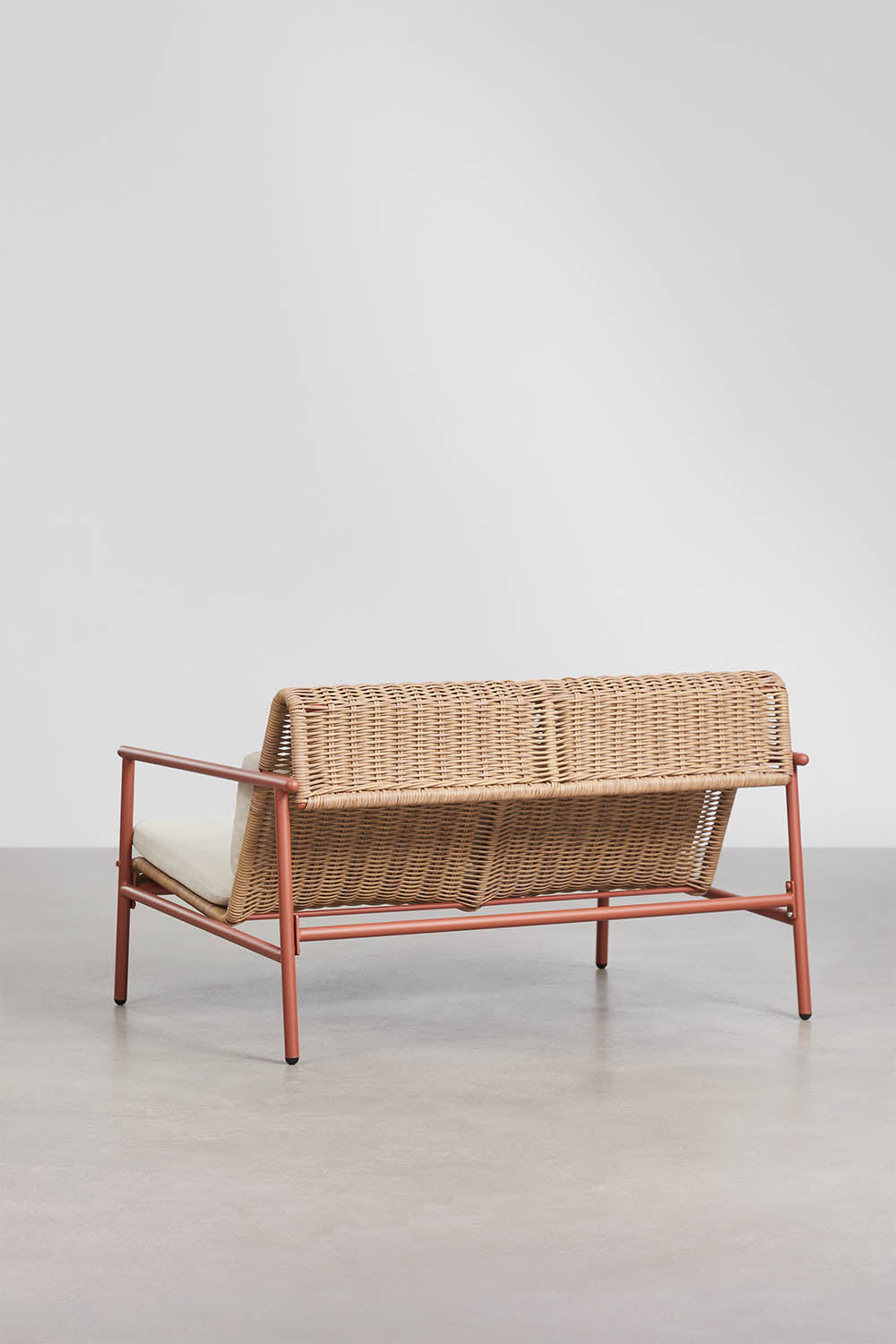 Lauko komplektas RATANO, sofa ir staliukas, terakota