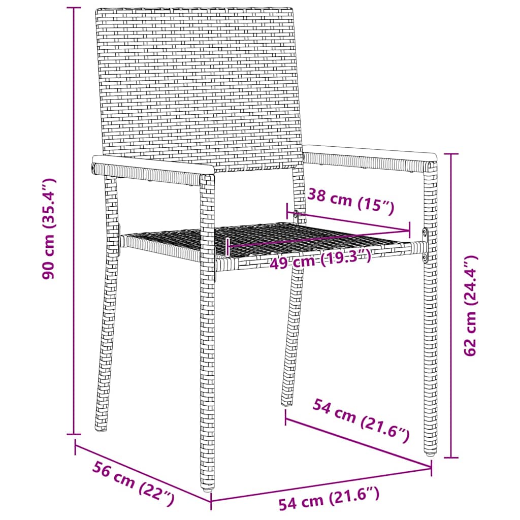 Lauko krėslai 4 pcs Kremas, Rudas - Namų Idėja