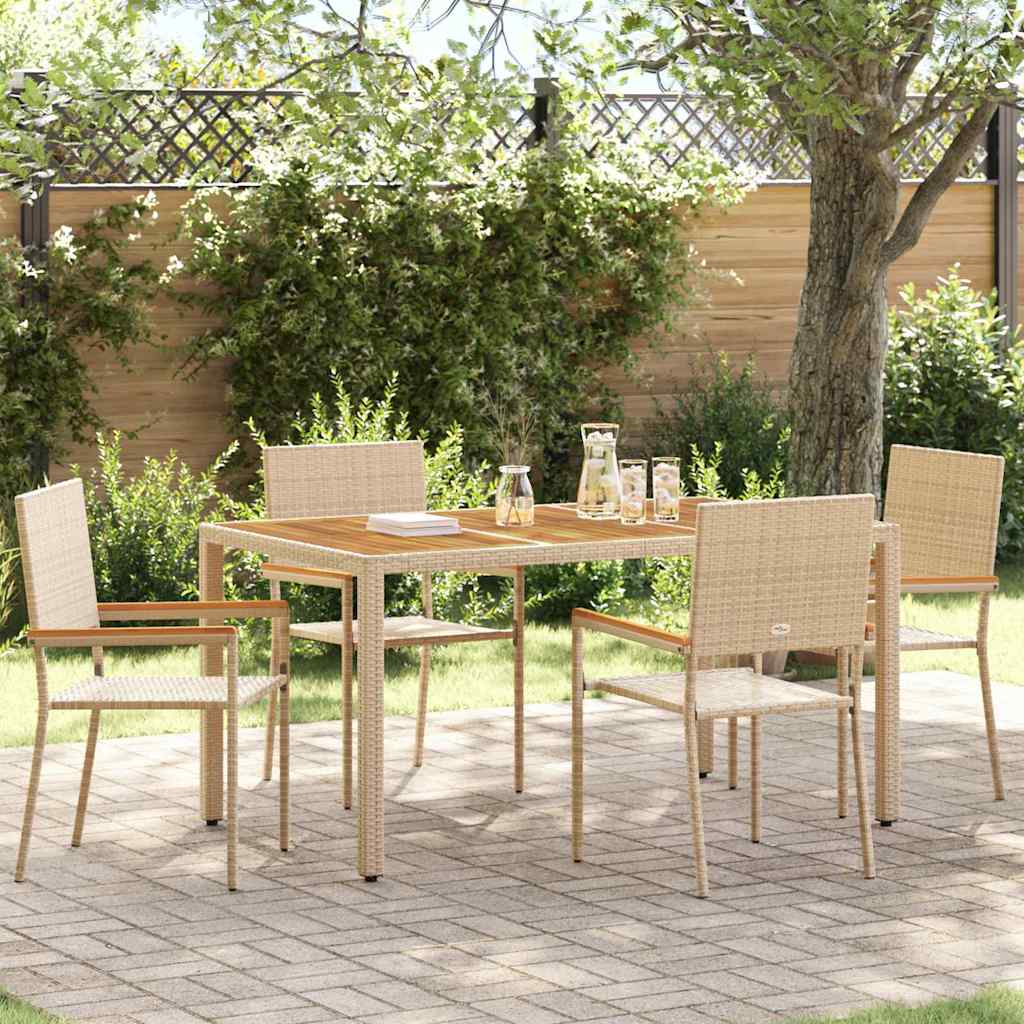 Lauko krėslai 4 pcs Kremas, Rudas - Namų Idėja