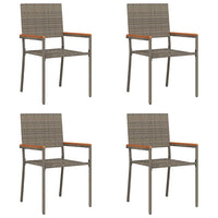 Lauko krėslai 4 pcs Pilka, Ruda - Namų Idėja