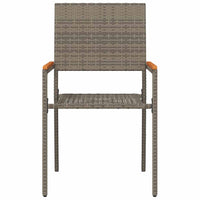 Lauko krėslai 4 pcs Pilka, Ruda - Namų Idėja