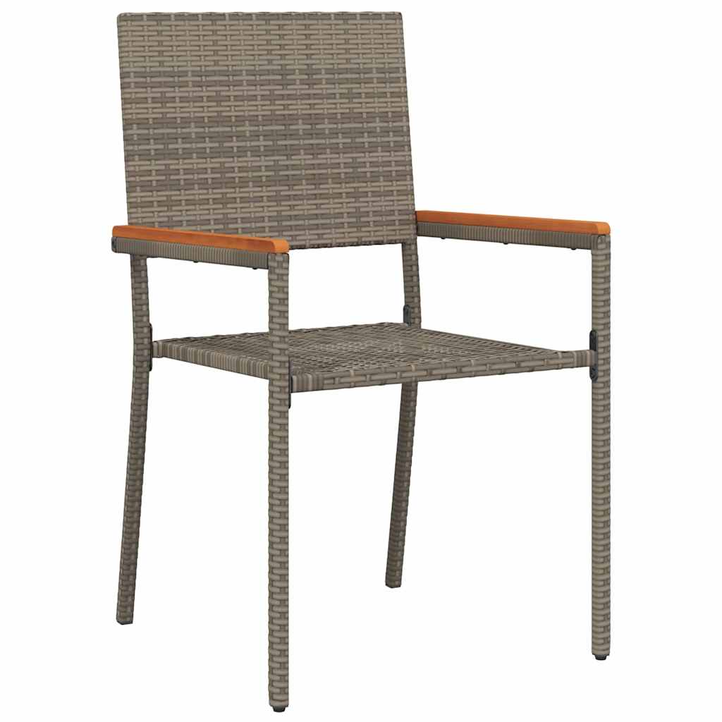 Lauko krėslai 4 pcs Pilka, Ruda - Namų Idėja