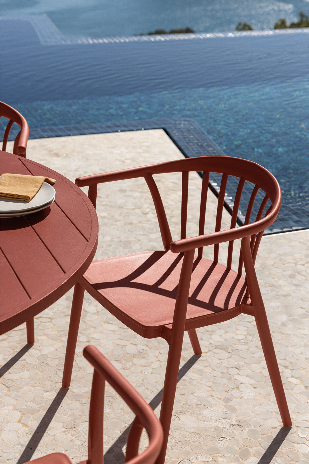 Outdoor armchair ROCCO, white