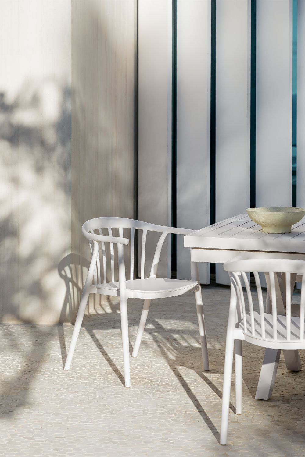 Outdoor armchair ROCCO, white