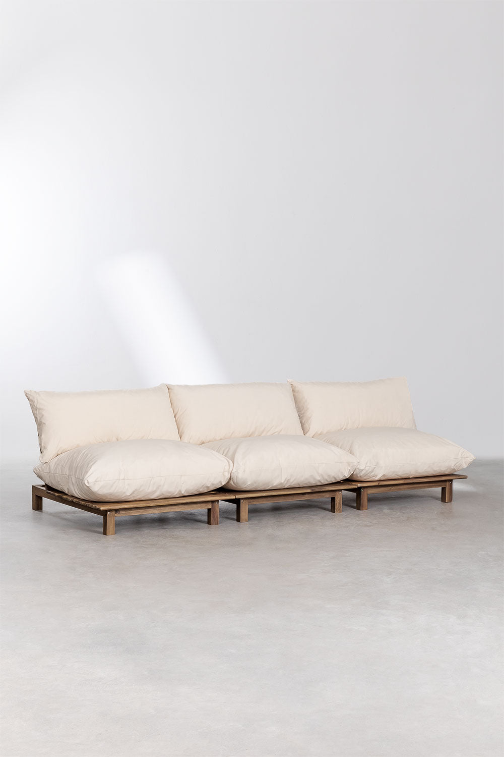 Lauko modulinė sofa ALBA (3 dalių), kreminė