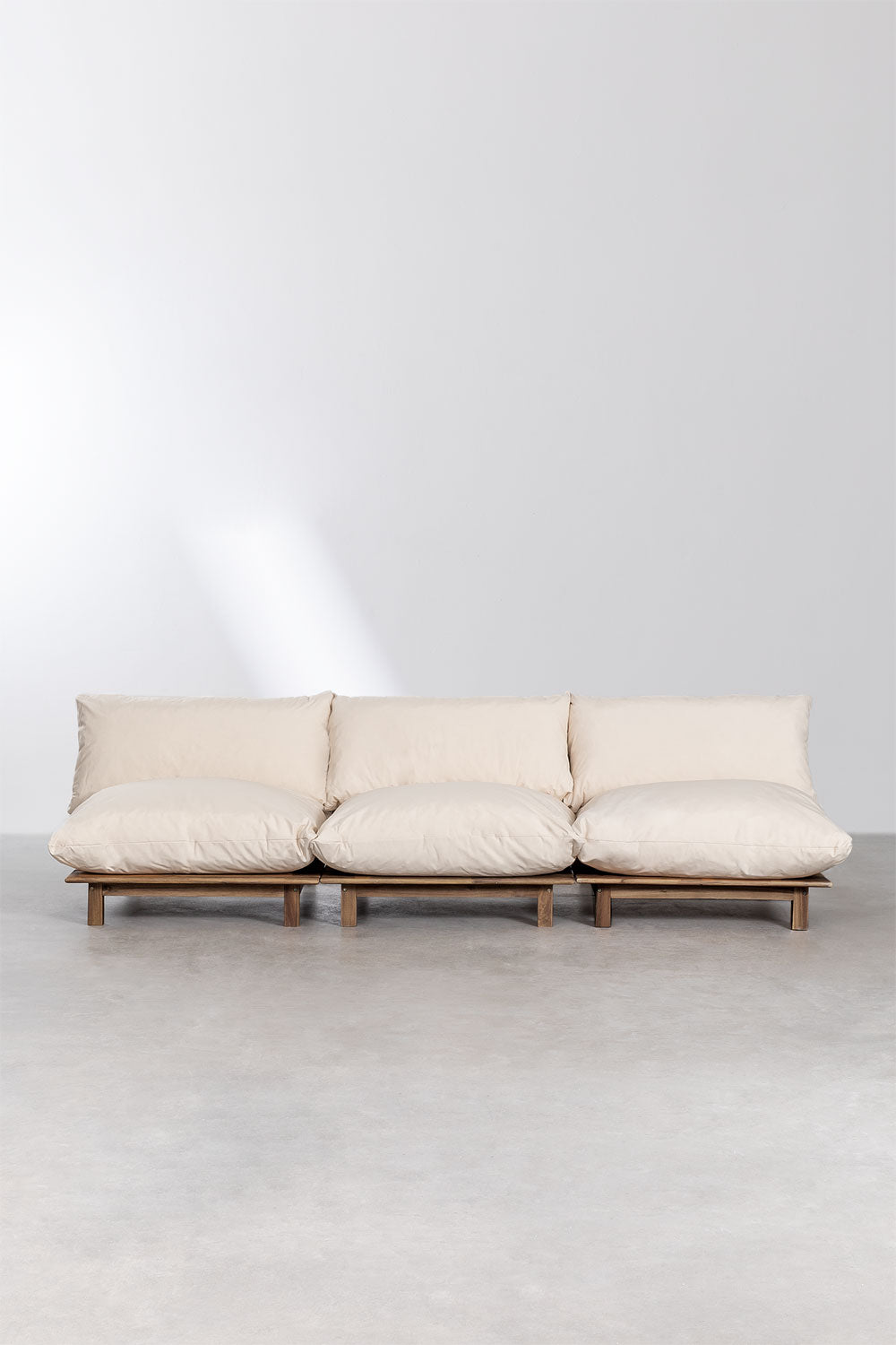 Lauko modulinė sofa ALBA (3 dalių), kreminė