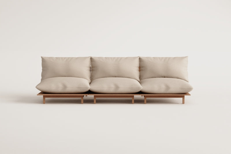 Lauko modulinė sofa ALBA (3 dalių), pilka