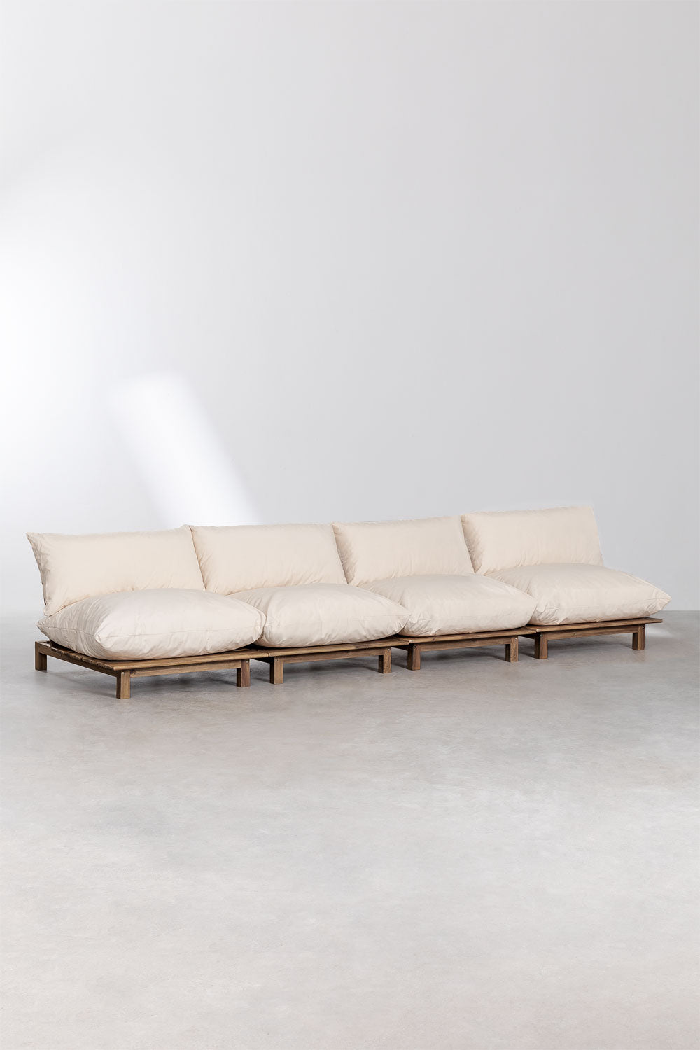 Lauko modulinė sofa ALBA, 4 dalių, kreminė