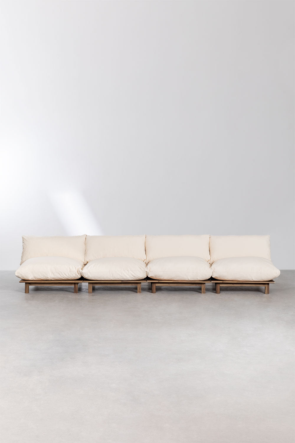 Lauko modulinė sofa ALBA, 4 dalių, kreminė