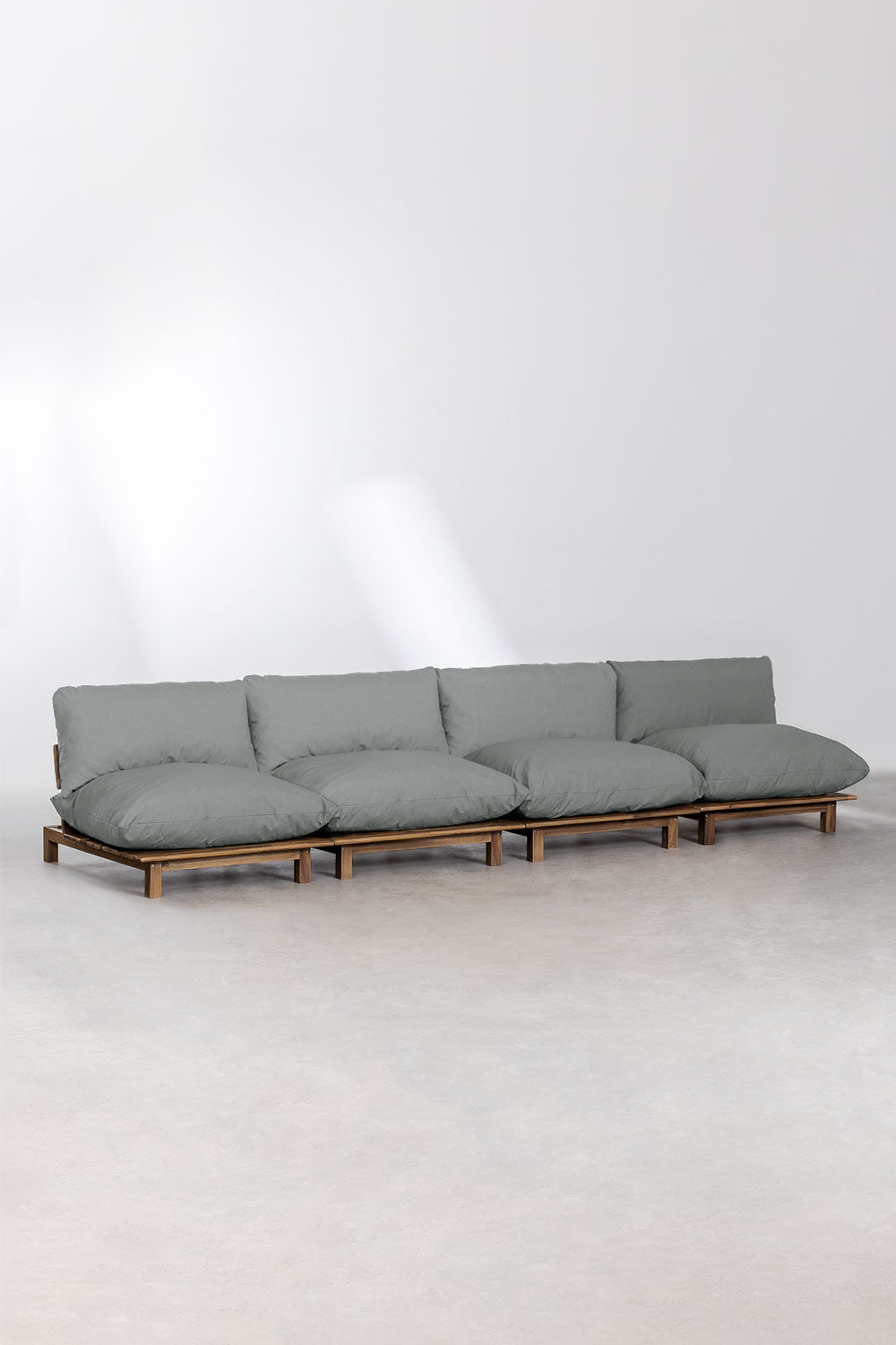 Lauko modulinė sofa ALBA, 4 dalių, pilka