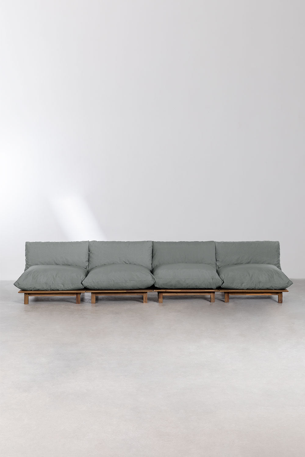 Lauko modulinė sofa ALBA, 4 dalių, pilka