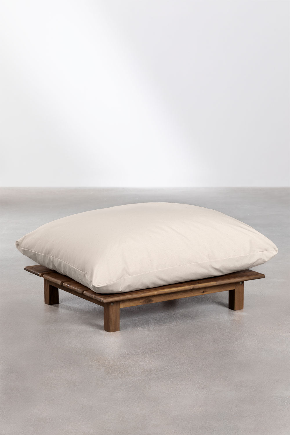 Lauko modulinė sofa ALBA su pufu, kreminė