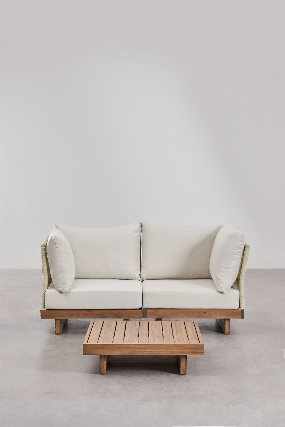 FORTO outdoor modular sofa, 2-seater with table