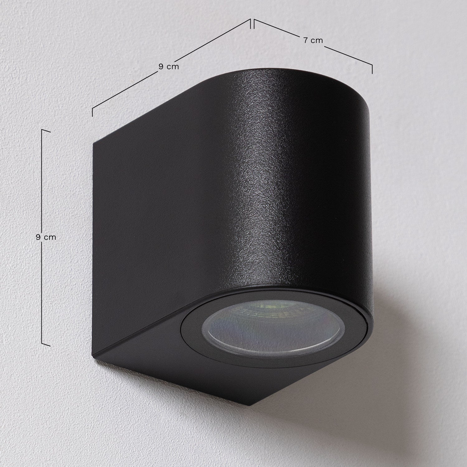 Āra sienas lampa XILVEN, balta, cilindriska