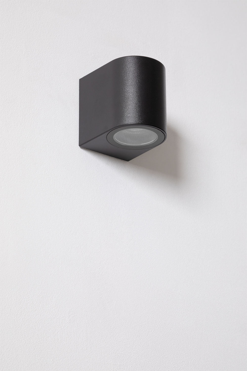 XILVEN outdoor wall lamp, black, cylindrical