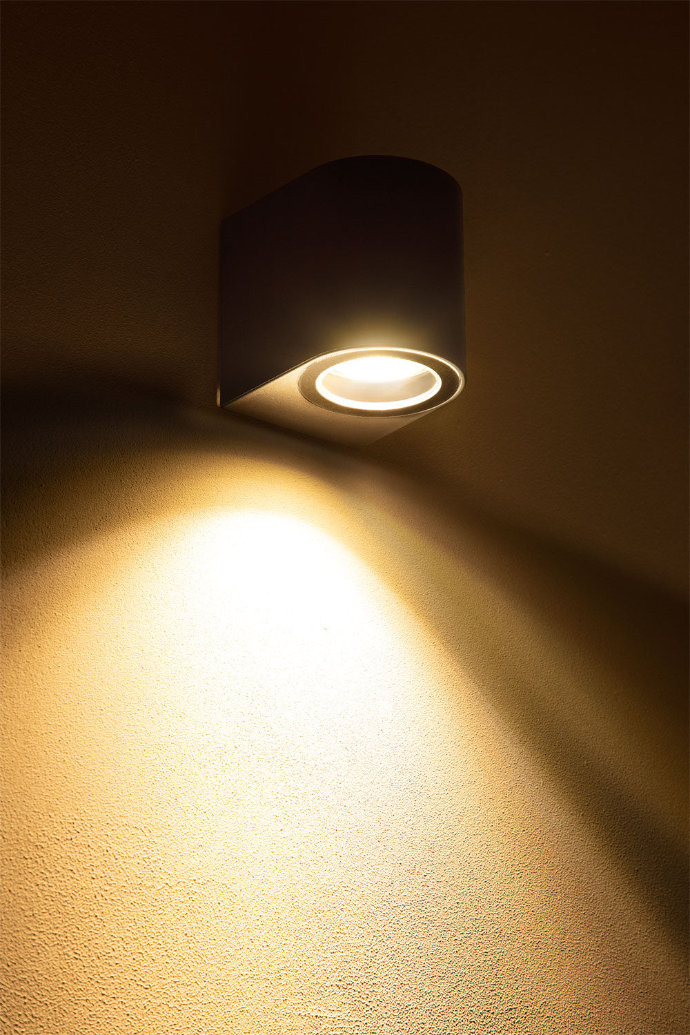 XILVEN outdoor wall lamp, black, cylindrical