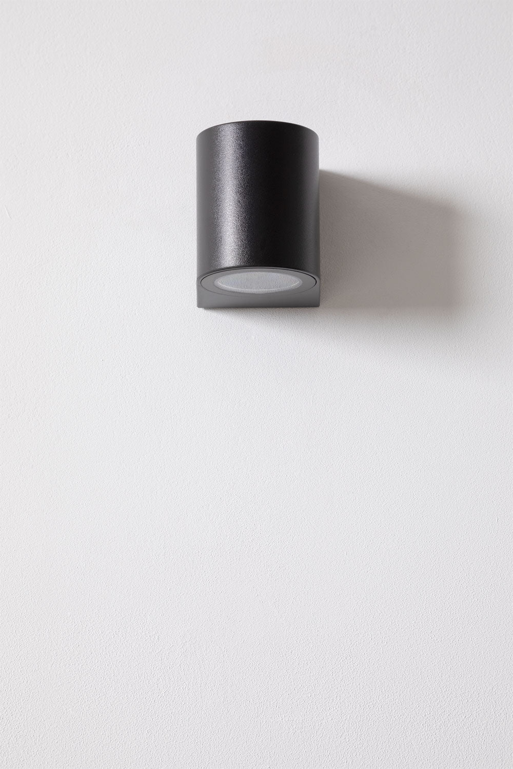 XILVEN outdoor wall lamp, black, cylindrical