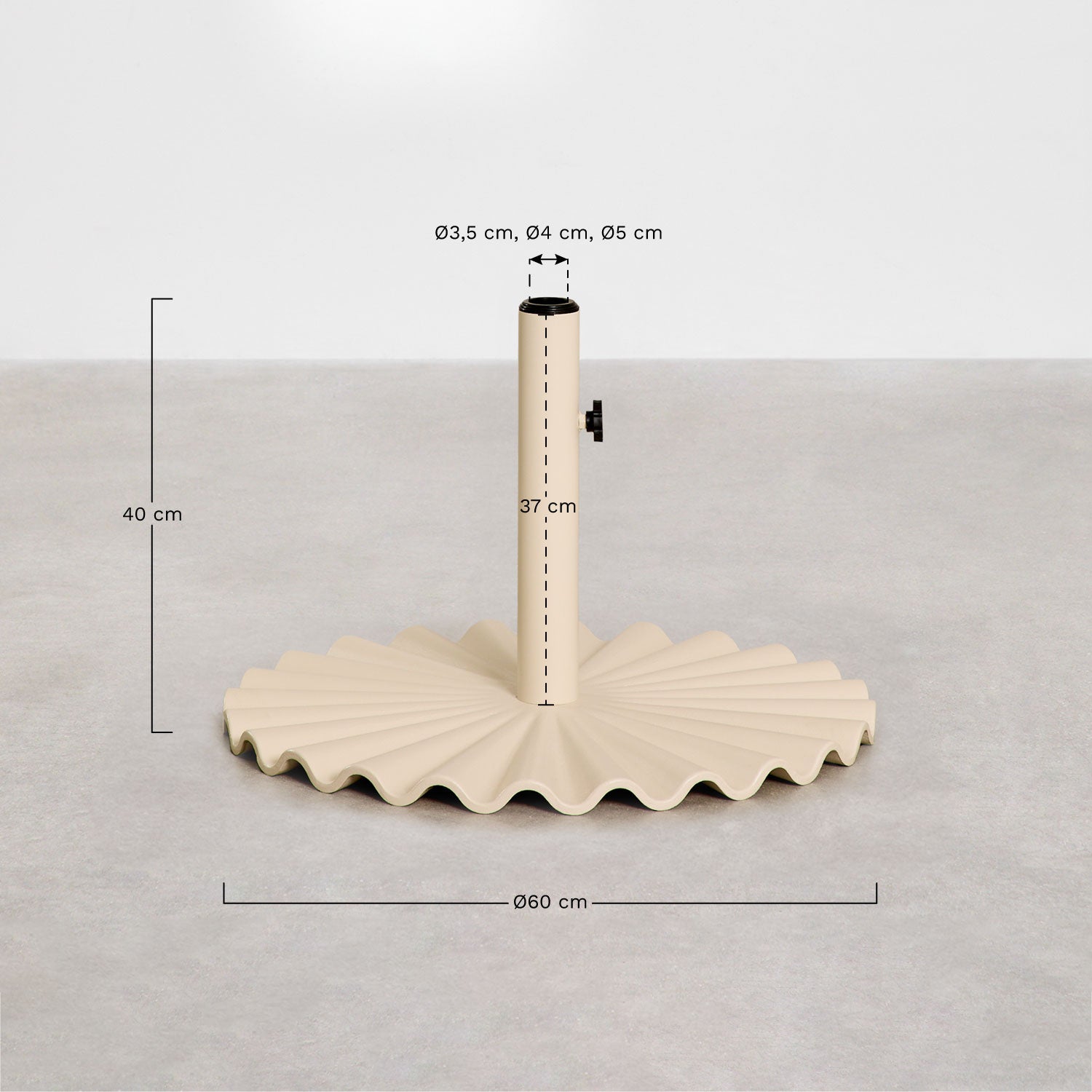 Outdoor umbrella base BALO, cream