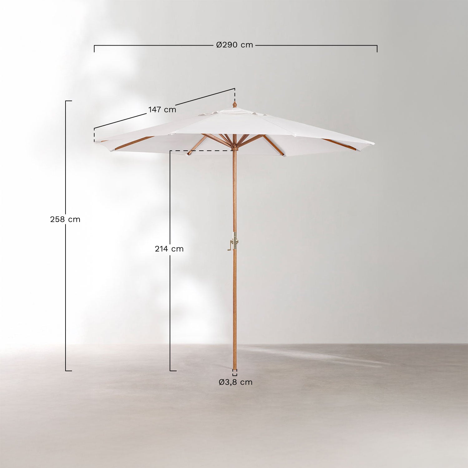 Lauko skėtis SOLIDO, 290 cm