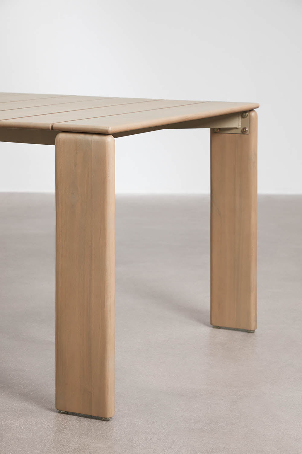 Outdoor table AKATO, acacia, light brown