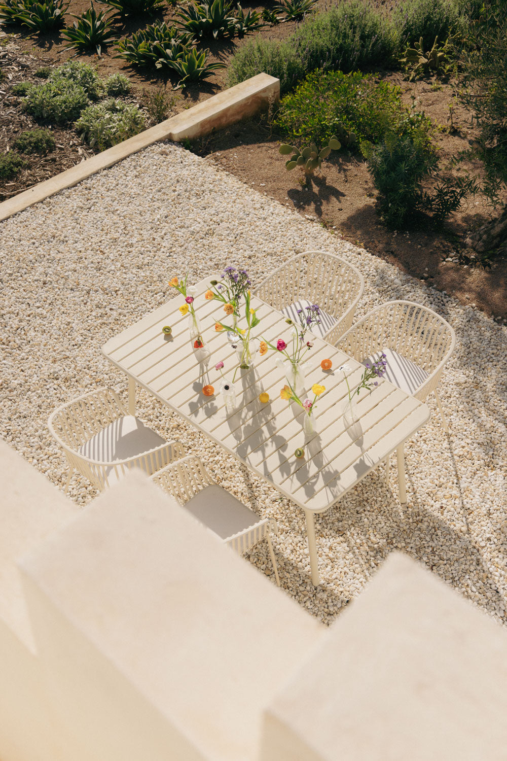 Outdoor table PALMETO, cream