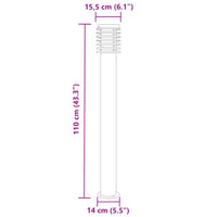 Lauko šviestuvai, 3vnt., juodi, 110cm, nerūdijantis plienas - Namų Idėja