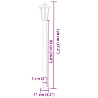 Lauko šviestuvai, 3vnt., juodi, 120cm, nerūdijantis plienas - Namų Idėja
