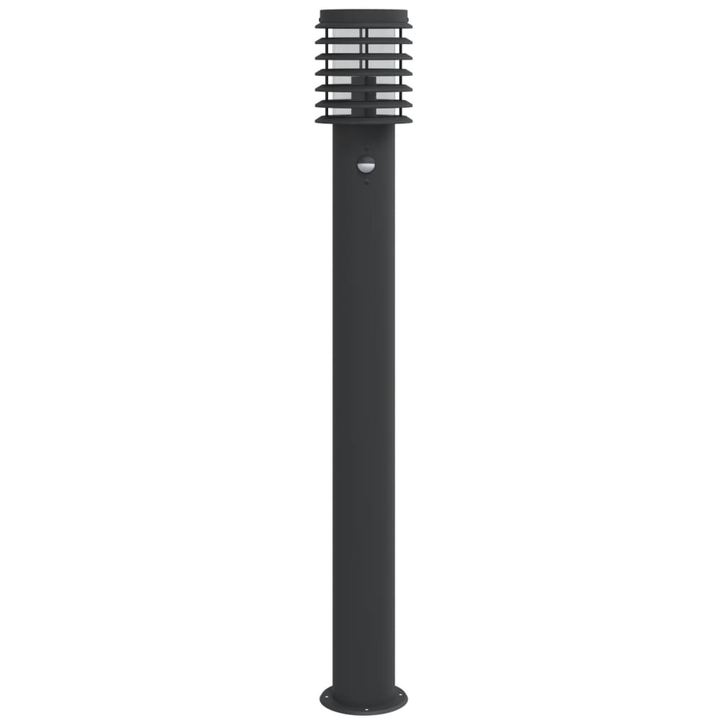 Lauko šviestuvai su jutikliu, 3vnt., juodi, 110cm, plienas - Namų Idėja