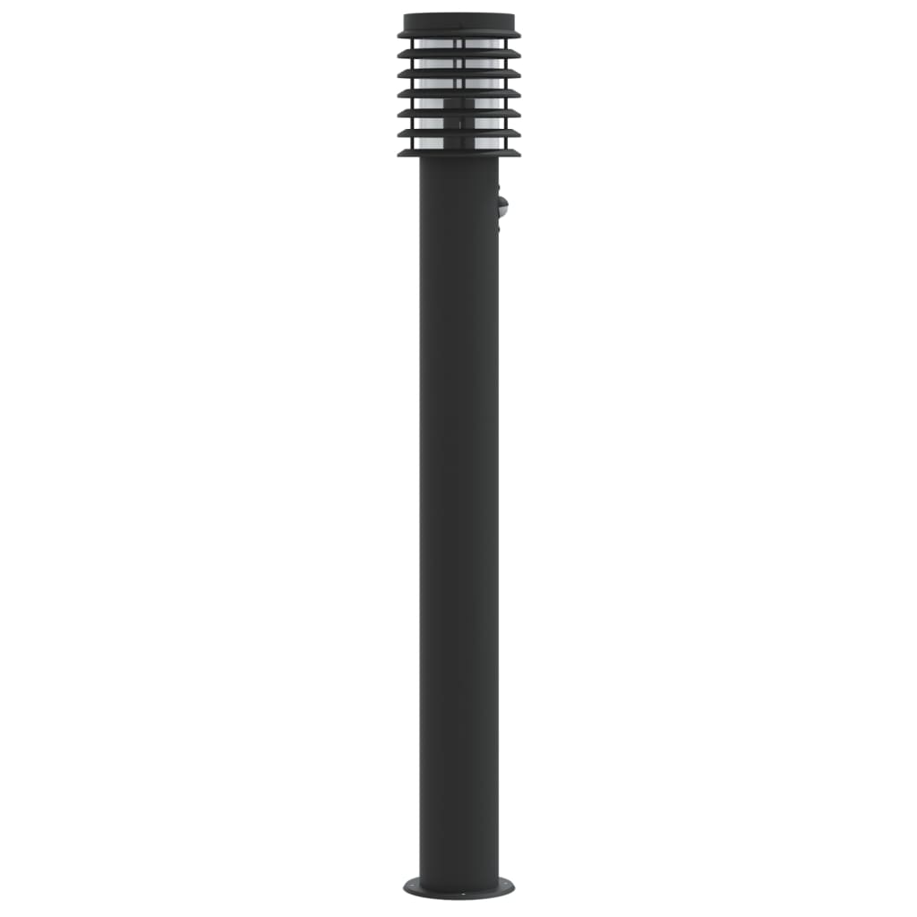 Lauko šviestuvai su jutikliu, 3vnt., juodi, 110cm, plienas - Namų Idėja