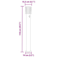 Lauko šviestuvai su jutikliu, 3vnt., juodi, 110cm, plienas - Namų Idėja