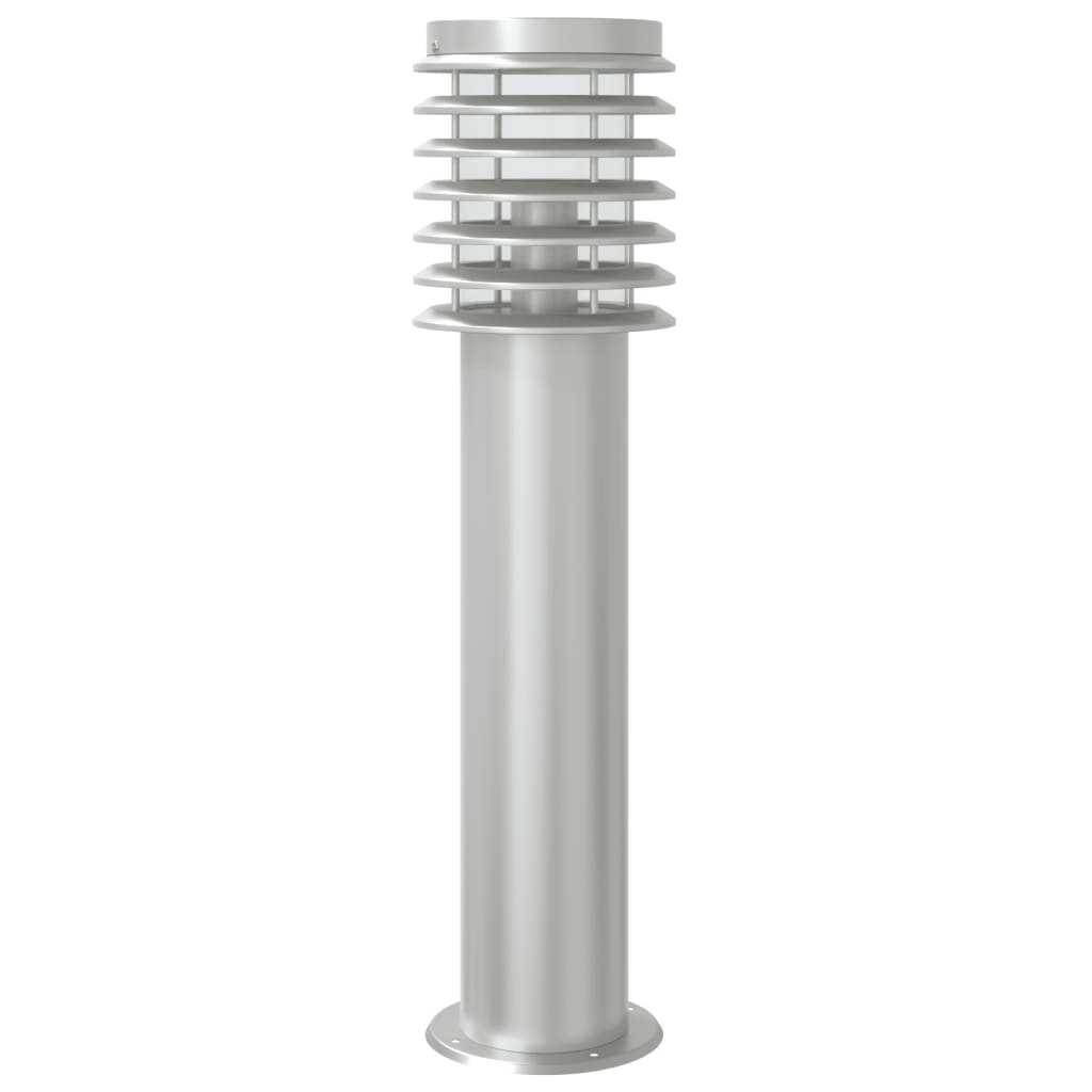 Lauko šviestuvai su jutikliu, 3vnt., sidabriniai, 60cm, plienas - Namų Idėja