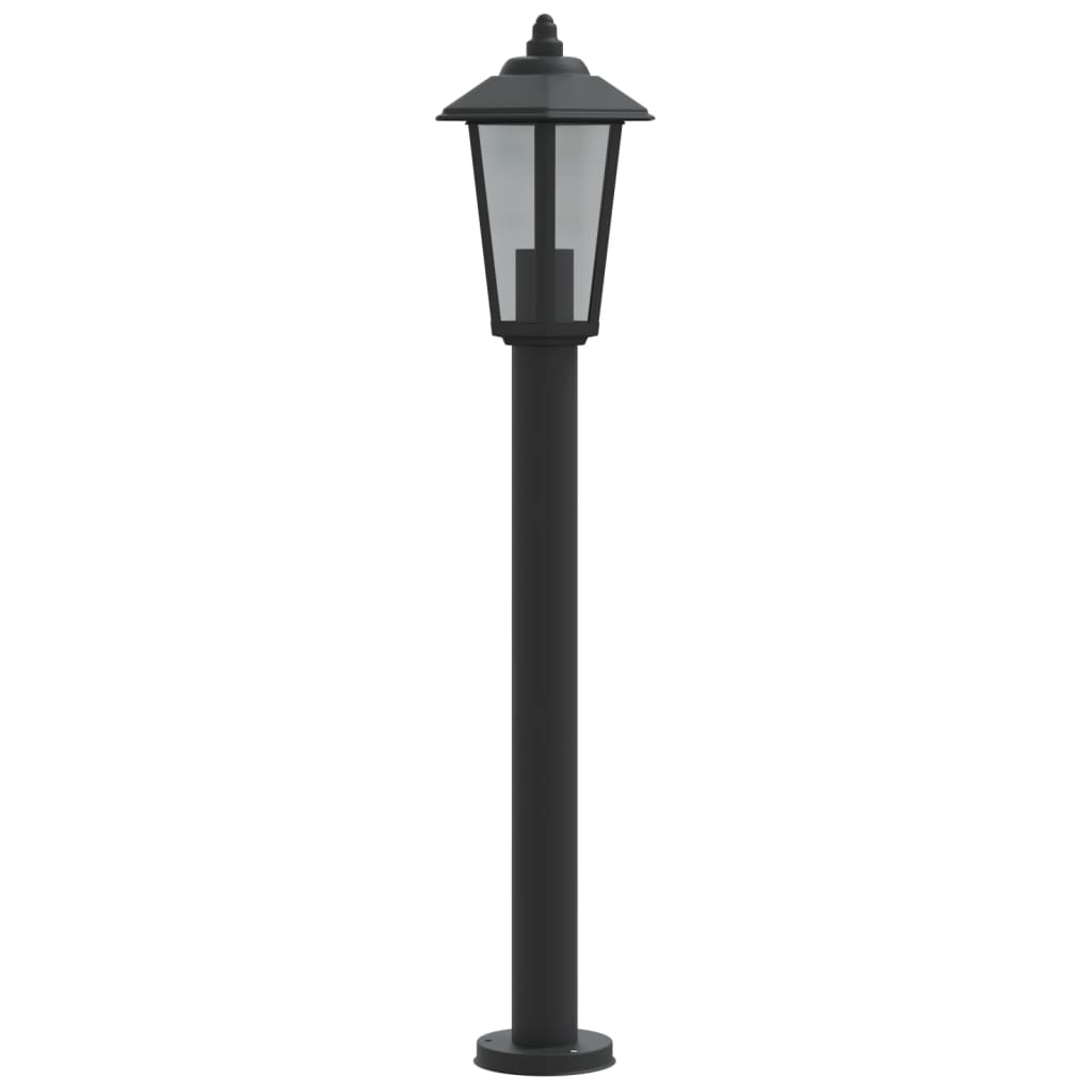 Lauko šviestuvas, 3vnt., juodas, 80cm, nerūdijantis plienas - Namų Idėja
