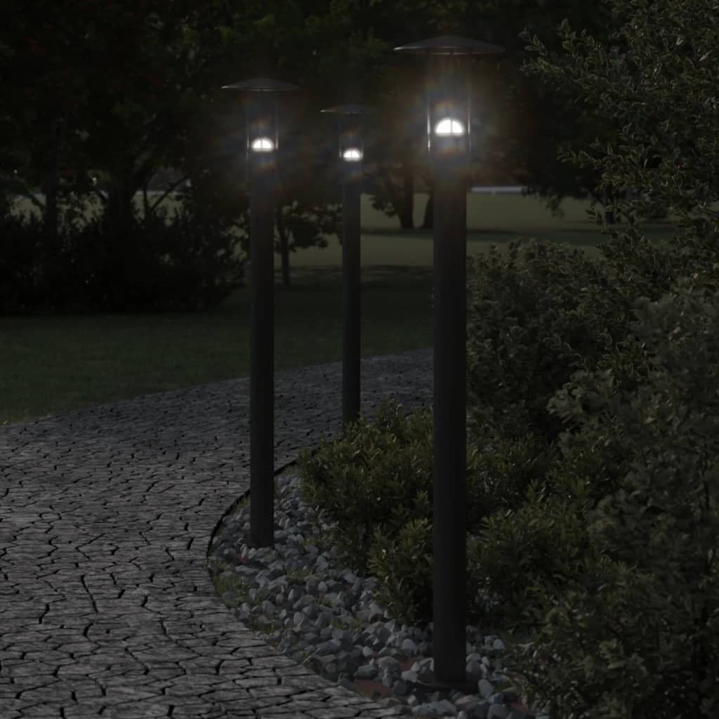 Lauko šviestuvas, juodos spalvos, 100cm, nerūdijantis plienas - Namų Idėja