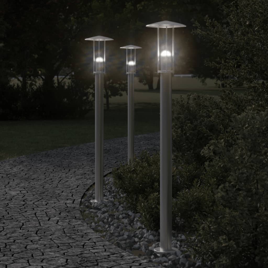 Lauko šviestuvas, sidabrinis, 100cm, nerūdijantis plienas - Namų Idėja