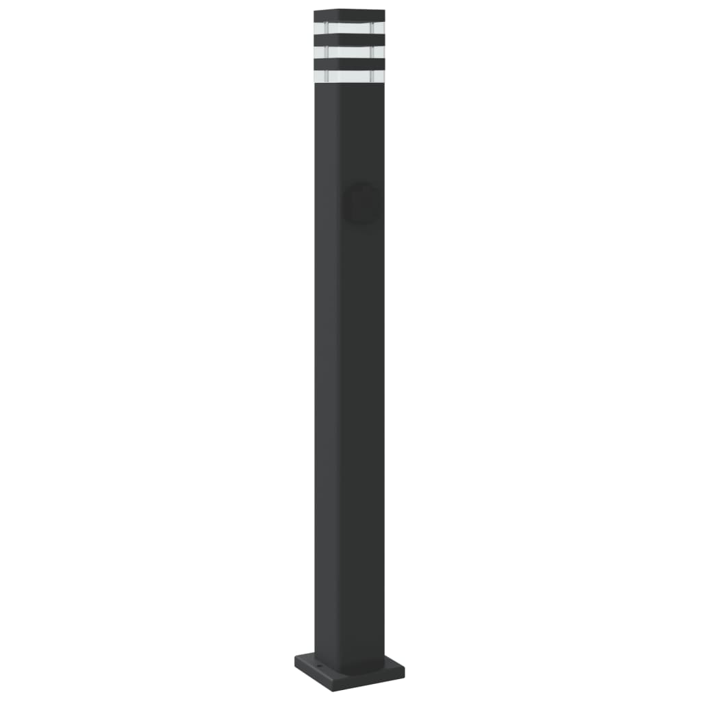 Lauko šviestuvas su išvedimu, 3vnt., juodi, 110cm, aliuminis - Namų Idėja