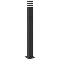 Lauko šviestuvas su išvedimu, 3vnt., juodi, 110cm, aliuminis - Namų Idėja