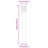 Lauko šviestuvas su išvedimu, 3vnt., sidabrinė, 110cm, plienas - Namų Idėja