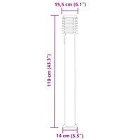 Lauko šviestuvas su išvedimu, sidabrinis, 110cm, plienas - Namų Idėja