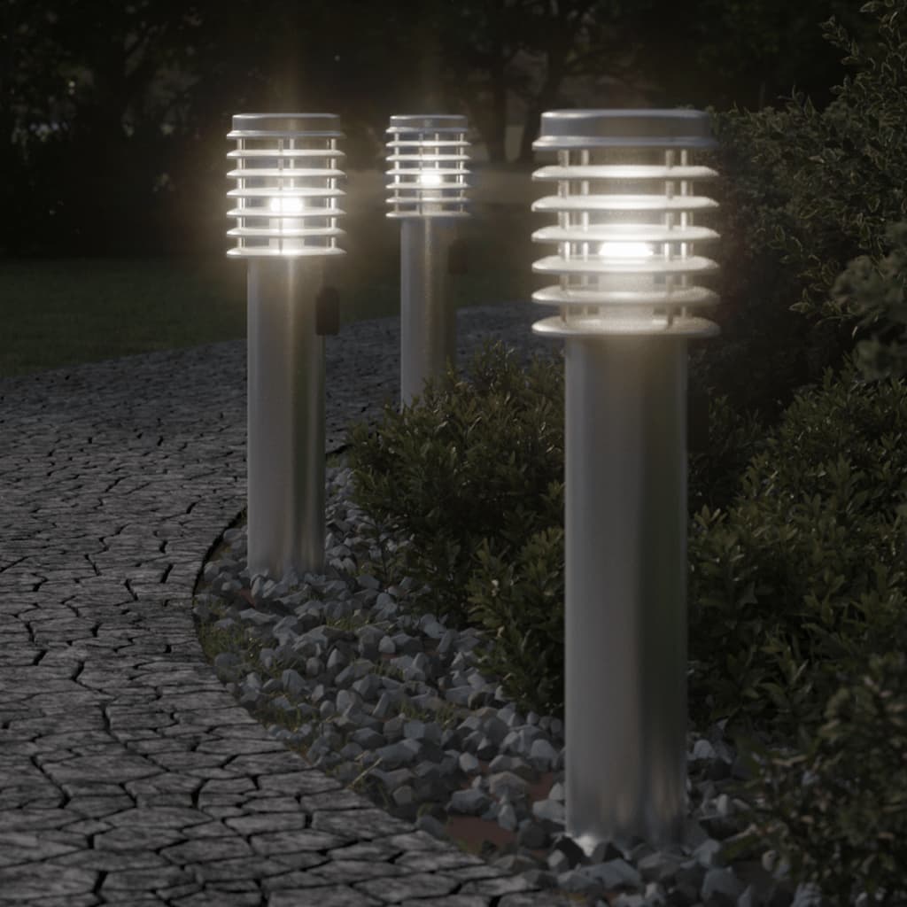 Lauko šviestuvas su išvedimu, sidabrinis, 60cm, plienas - Namų Idėja