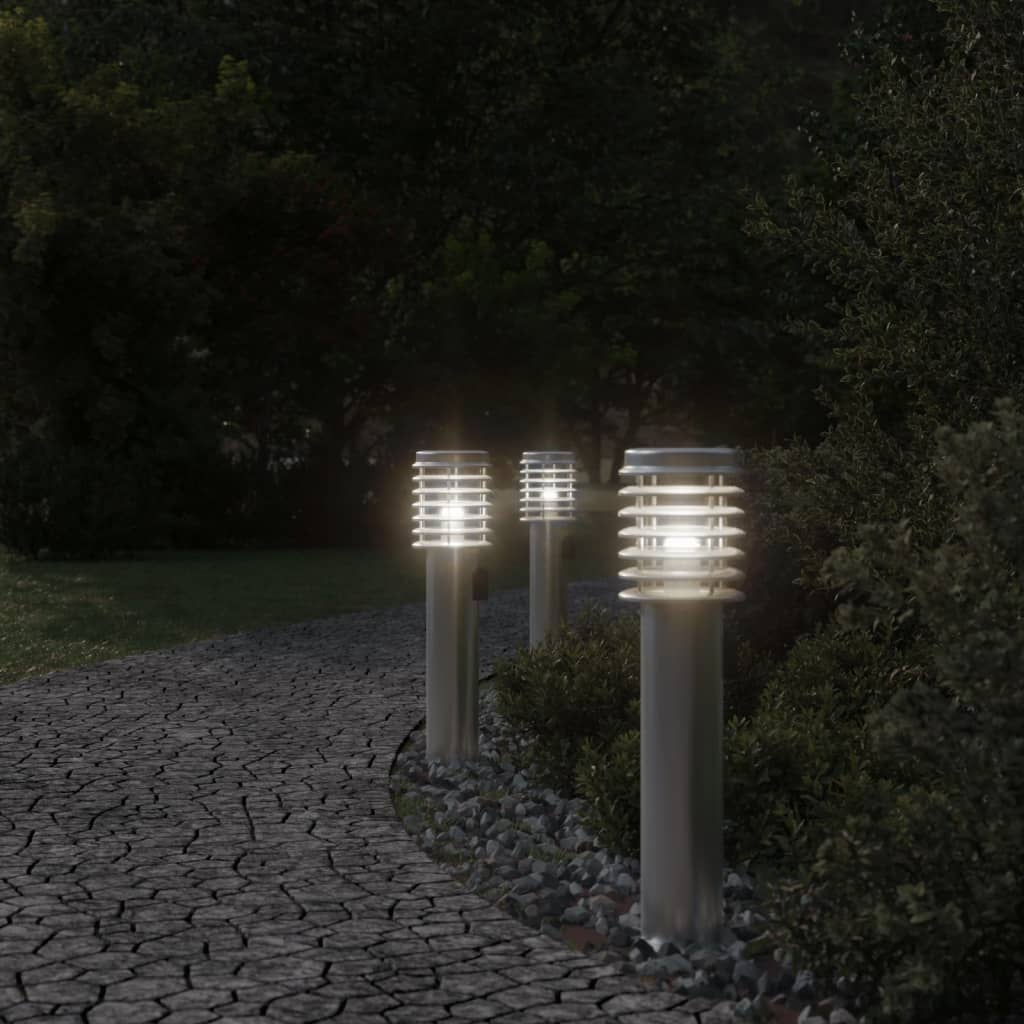 Lauko šviestuvas su išvedimu, sidabrinis, 60cm, plienas - Namų Idėja