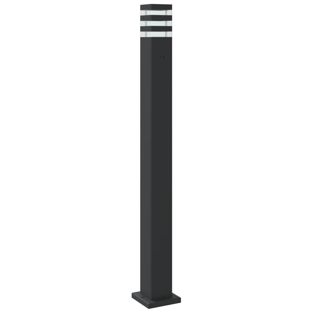 Lauko šviestuvas su jutikliu, 3vnt., juodi, 110cm, aliuminis - Namų Idėja