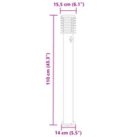 Lauko šviestuvas su jutikliu, 3vnt., sidabrinė, 110cm, plienas - Namų Idėja