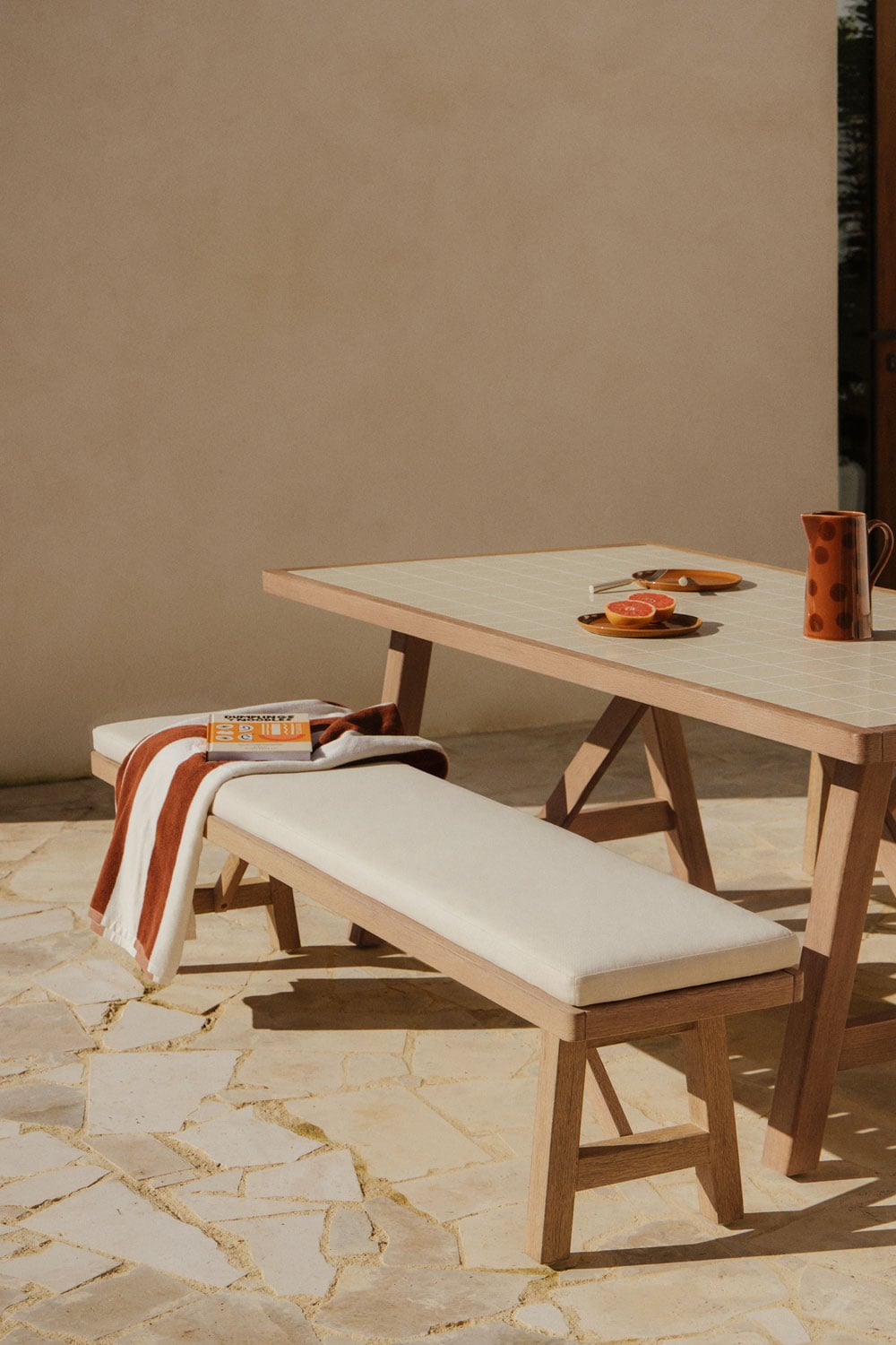 Bench DEXTER, 190 cm, dark brown
