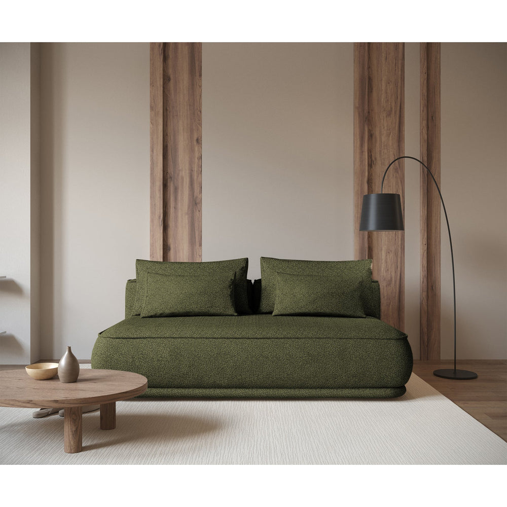 Sofa-lova LINVERA, alyvuogių bouclė detalus vaizdas